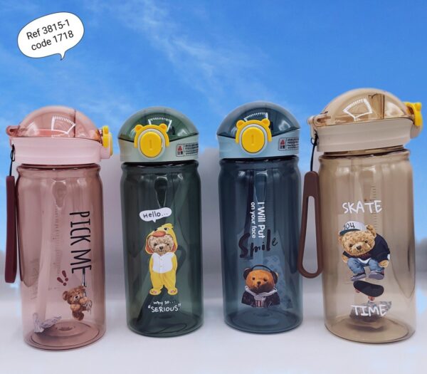 Botella De Agua Con Estampado De Dibujos Animados Decorativo